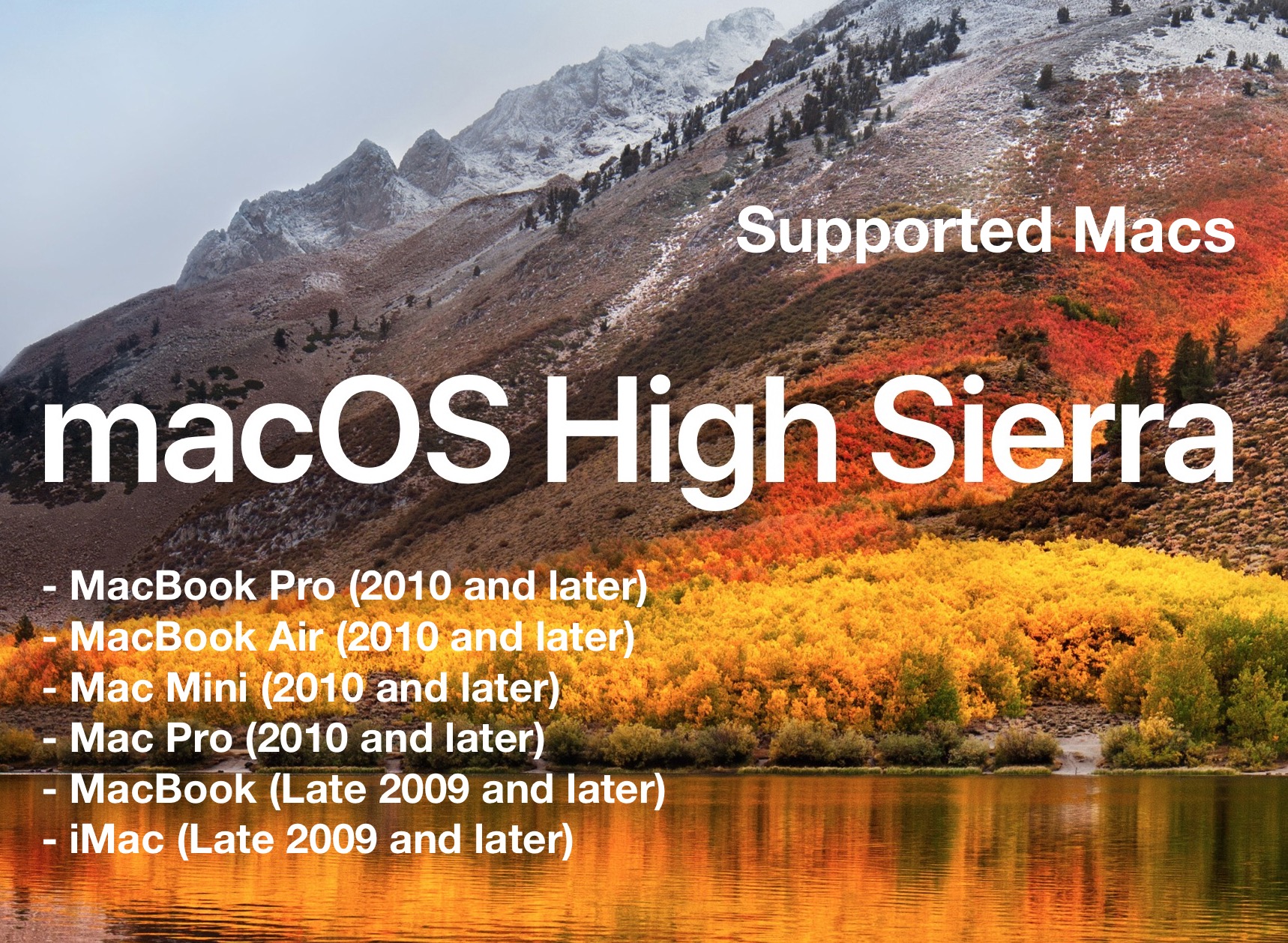 is my mac supported for high sierra